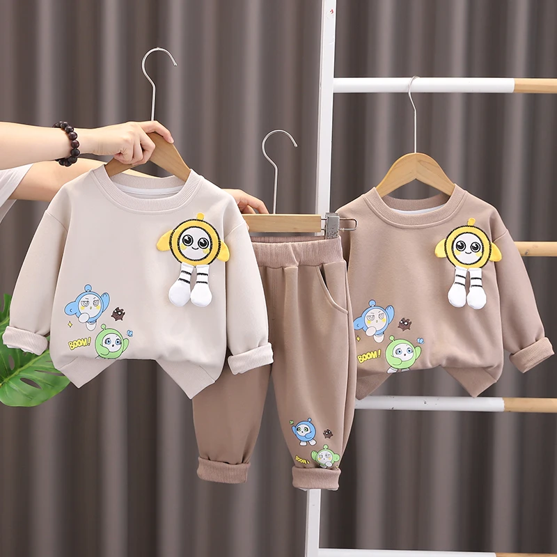 童装男女童儿童套装2024新款卡通卫衣儿童帅气宝宝小童衣服炸街