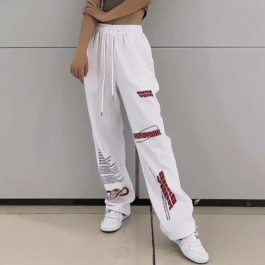 2023新爵士舞服装裤宽松嘻哈欧美风运动休闲跳舞裤长裤运动裤卫裤