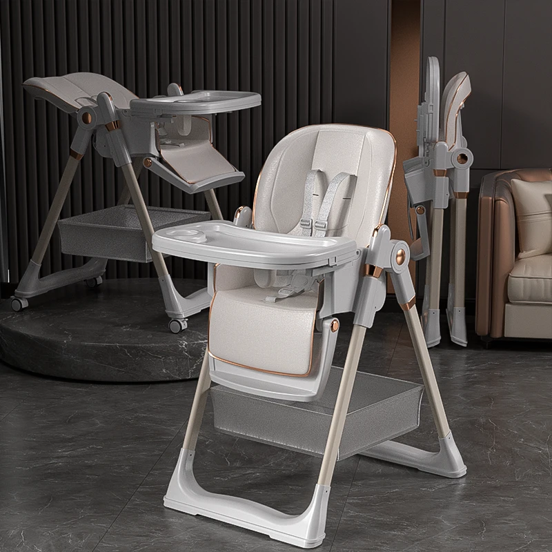 SUZZT宝宝餐椅婴幼儿童可坐可躺平餐椅可折叠多功能升降款餐桌椅