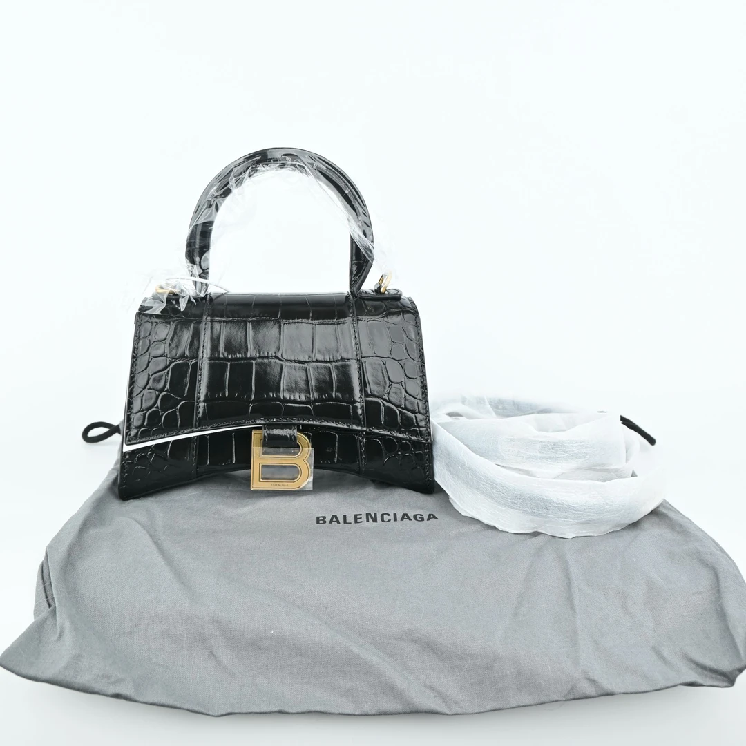 全新未使用 Balenciaga/巴黎世家 巴黎世家鳄鱼压纹单肩斜挎包