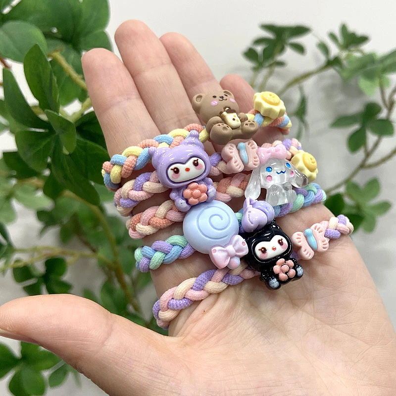 新款儿童三丽鸥ins高弹力可爱库洛米耐用甜美头饰卡通美乐蒂发绳