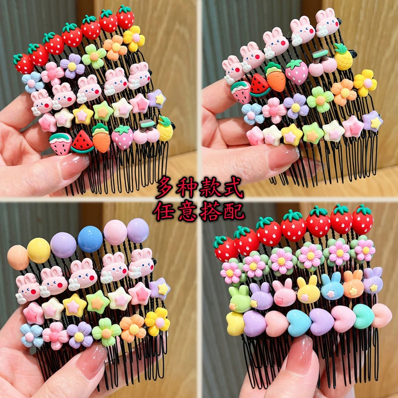 夏季必备可爱儿童女孩碎发梳女童发卡发饰不伤发碎发整理神器J