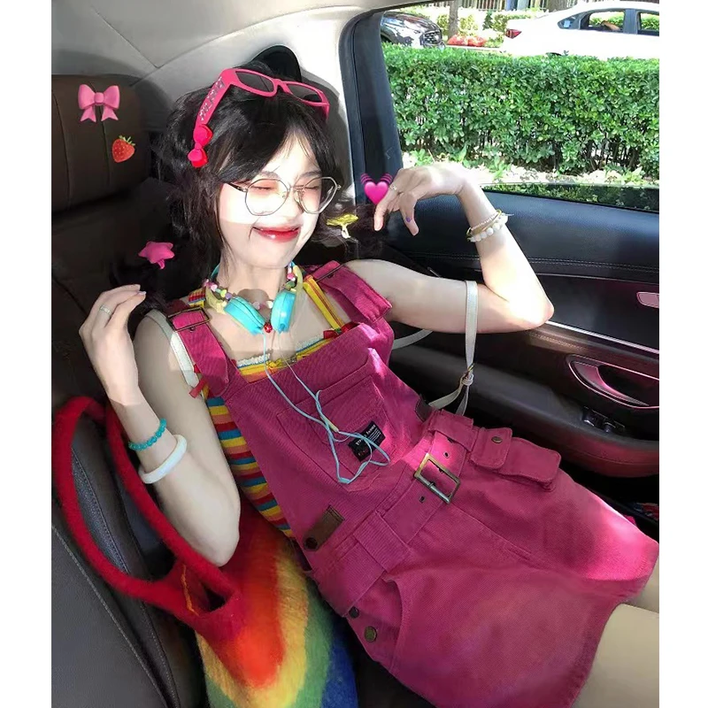 甜酷牛仔背带裙女装连衣裙小个子百搭设计洋气减龄工装短裙a字裙