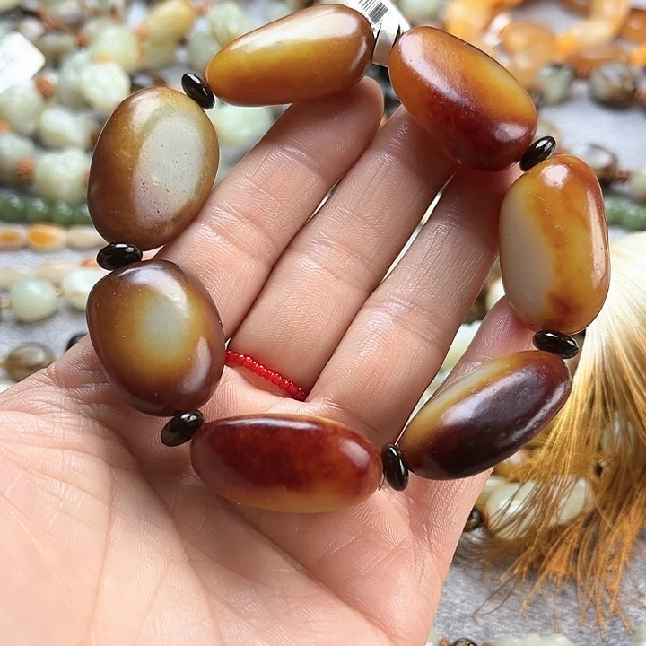 和田玉（糖玉）手链未镶嵌用****9