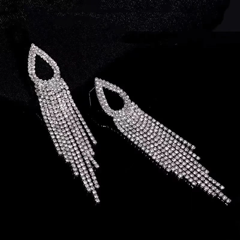 铜合金耳饰 【意深长】轻奢气质时尚百搭重工超闪镶嵌-851