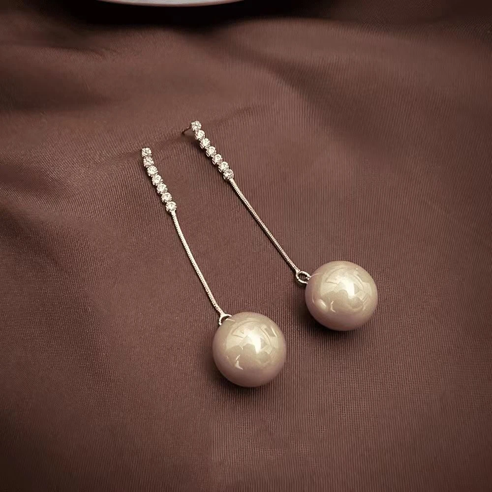 铜合金耳饰 【流光影】气质时尚时尚百搭简约长款经典-600