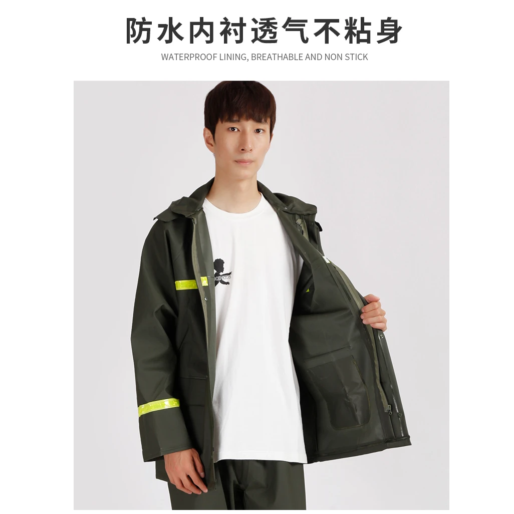防水雨衣雨裤外卖骑行分体式加厚成人户外40丝透气男士防雨服