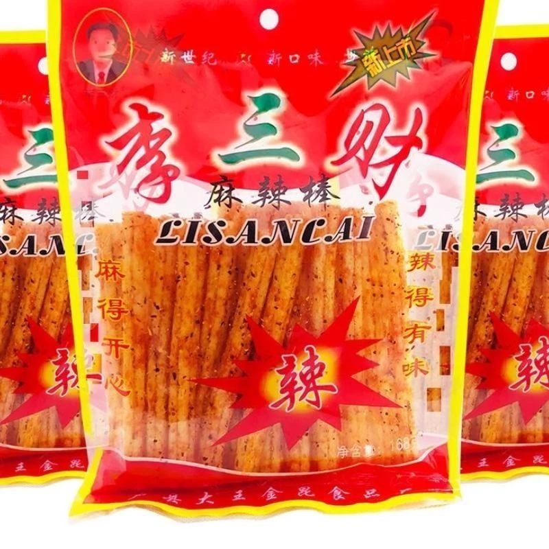 李三财辣条麻辣棒80后90后怀旧校园网红零食麻辣棒老牌老式麻辣棒