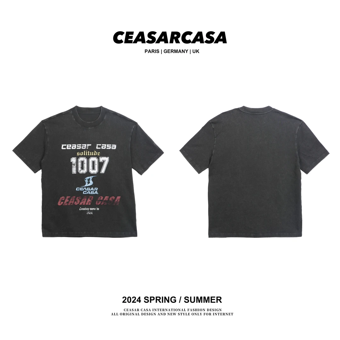 【CEASARCASA】2024新款t恤爆款设计感潮牌男女同款情侶