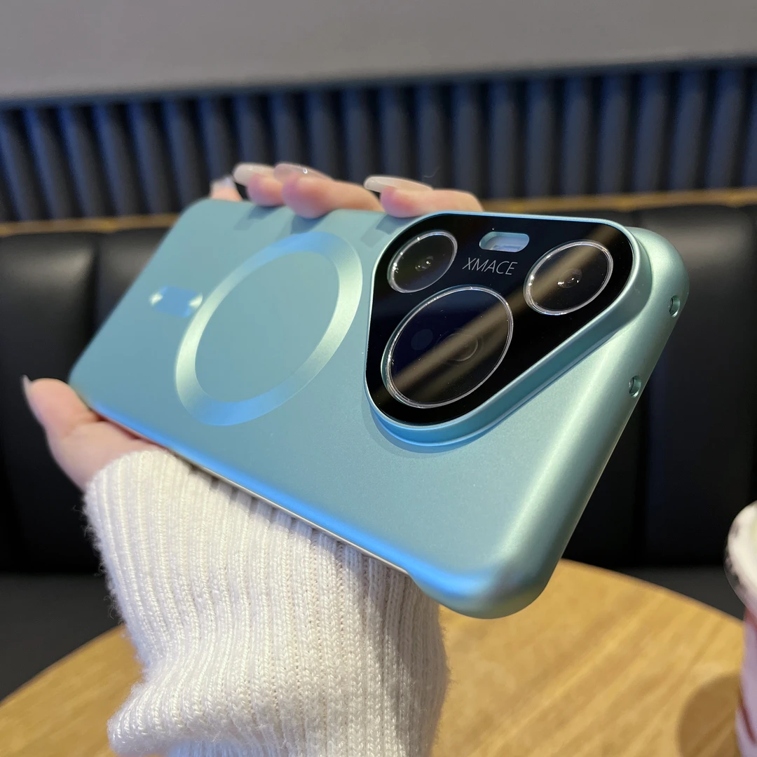 高级感简约肤感超薄磁吸适用华为Pura70Pro充电P70镜头全包防摔壳