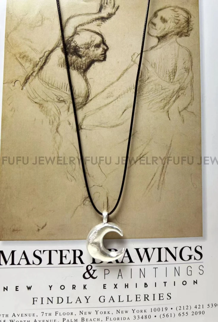 吊坠925银 项链【925月亮】纯银吊坠大气经典时尚款可diy百搭银色