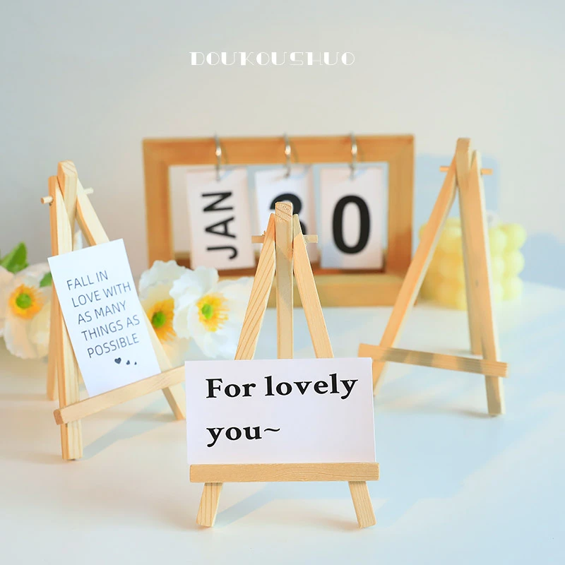 迷你小画架儿童拍照装饰道具摄影背景布直播间桌面拍摄幼儿园餐食