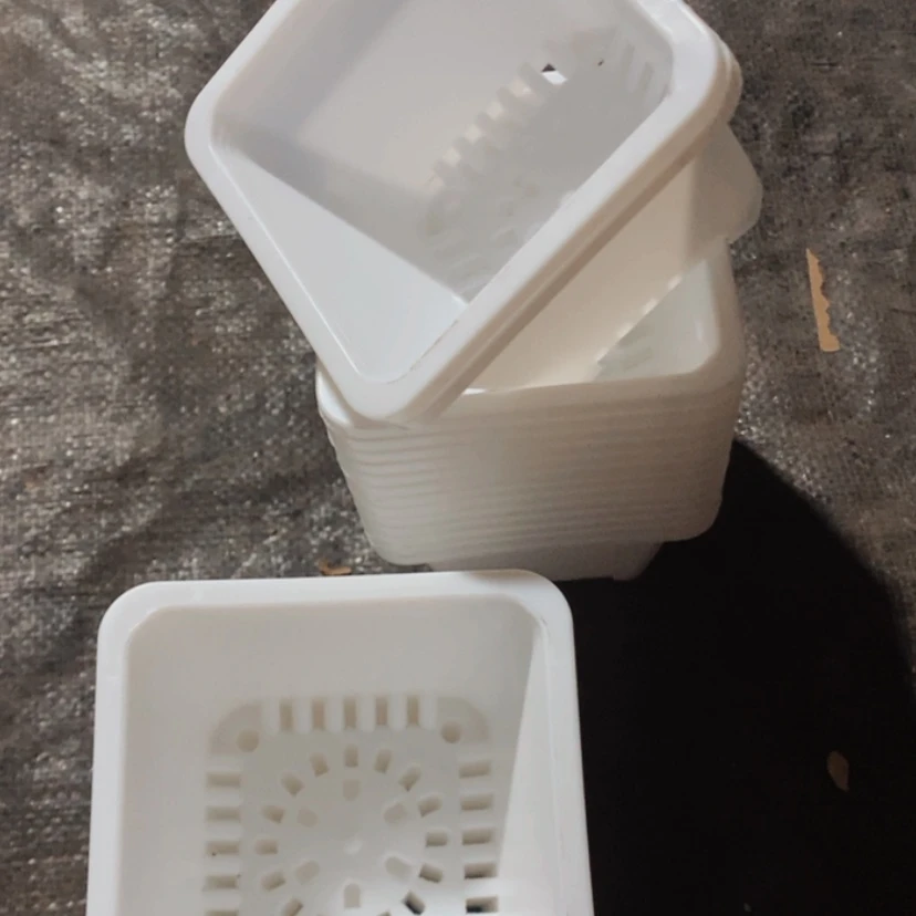 【闪购商品】10公分白方盆12个