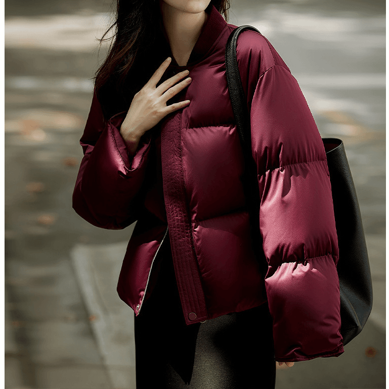 95白鹅绒五防面包服鹅绒服 夹克外套羽绒服女款高端女装秋冬新款