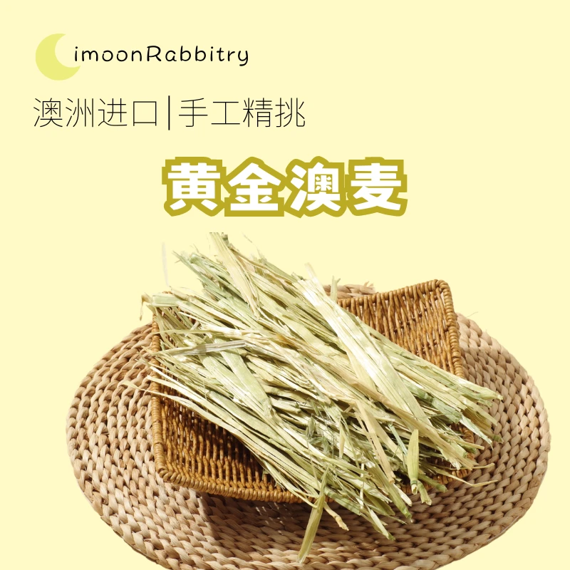 积木家赛级黄金澳洲燕麦草精挑手挑无穗50g试吃装兔子荷兰猪牧草