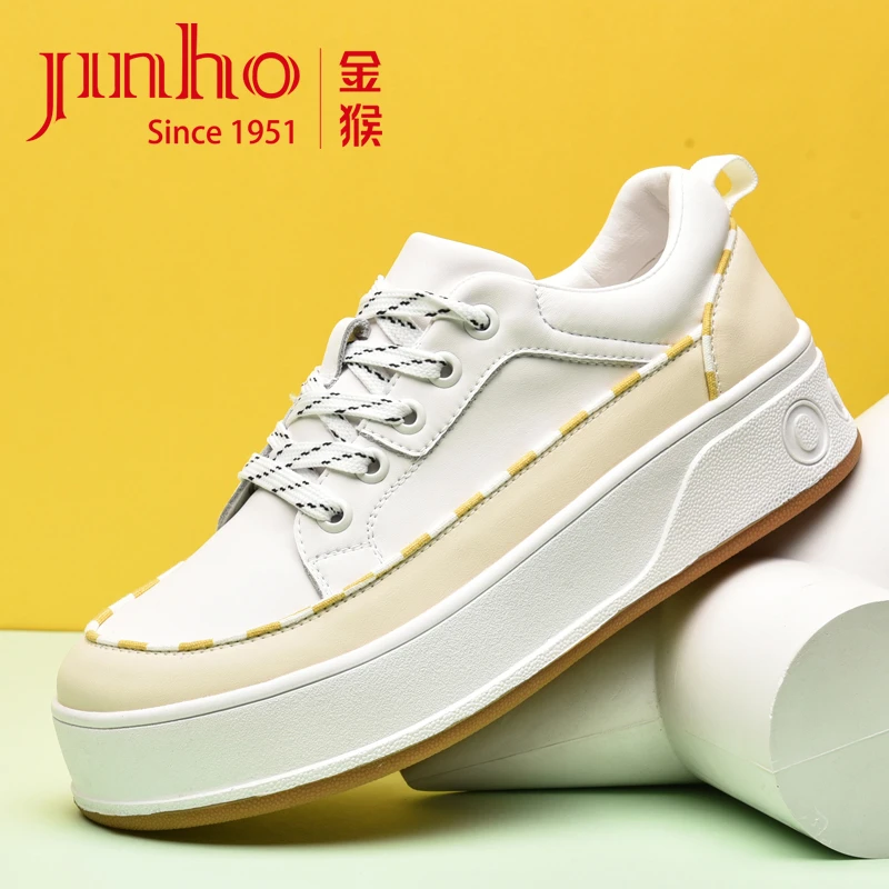 Jinho/金猴厚底INS潮增高板鞋时尚百搭舒适软底休闲女鞋SQ18031A