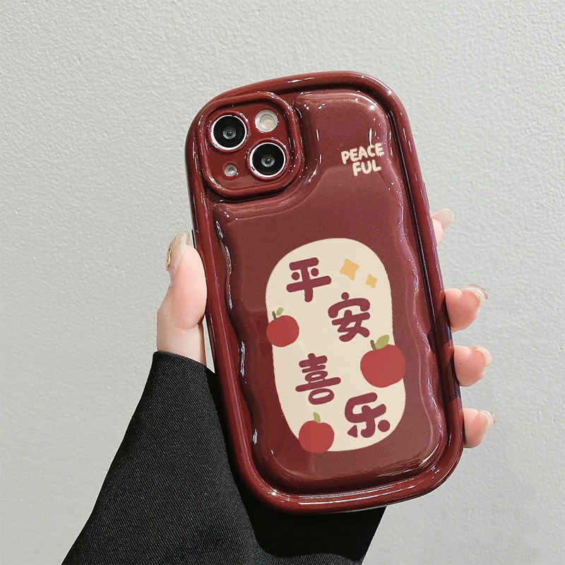 平安喜乐小胖波浪苹果15全包手机壳(华为oppo小米vivo)mate60防摔