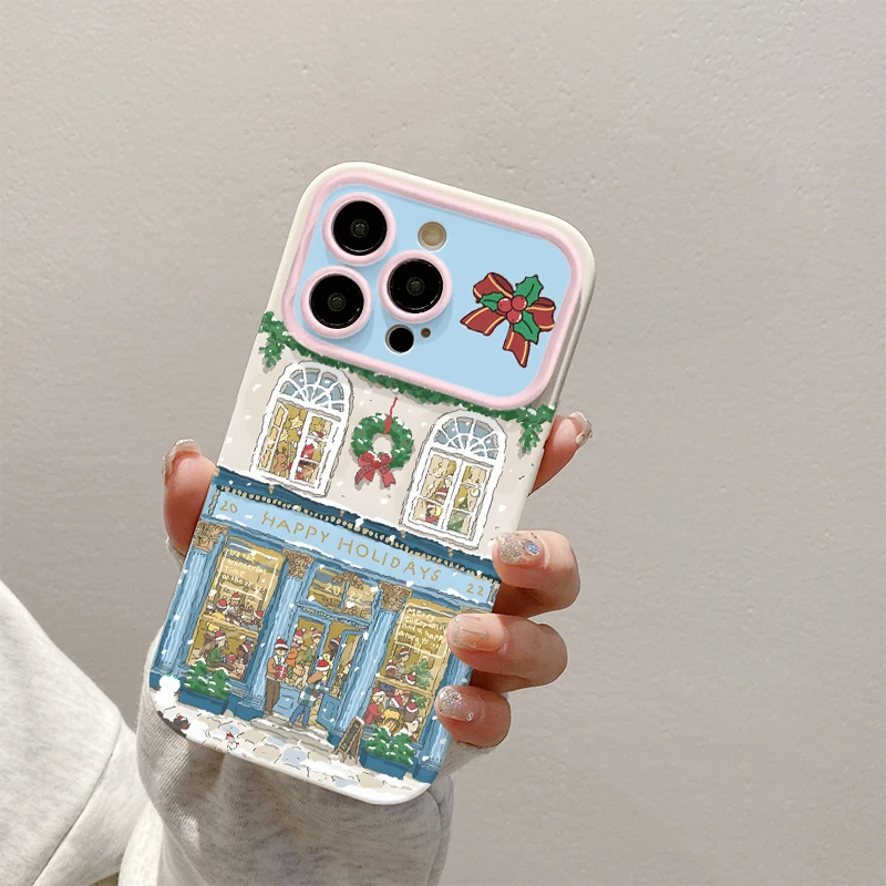 圣诞餐厅大视窗手机壳（苹果/华为/OPPO/VIVO/小米）iphone15硅胶