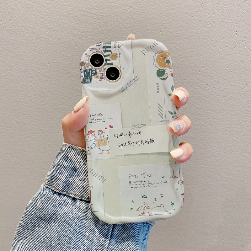 时间未来曲边纹苹果15全包手机壳(华为oppo小米vivo)mate60软硅胶
