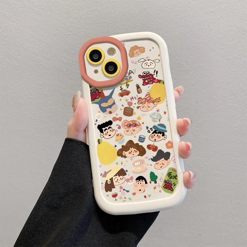 卡通蜡笔小新圆墩全包防摔手机壳（苹果/华为/OPPO/VIVO）iphone15