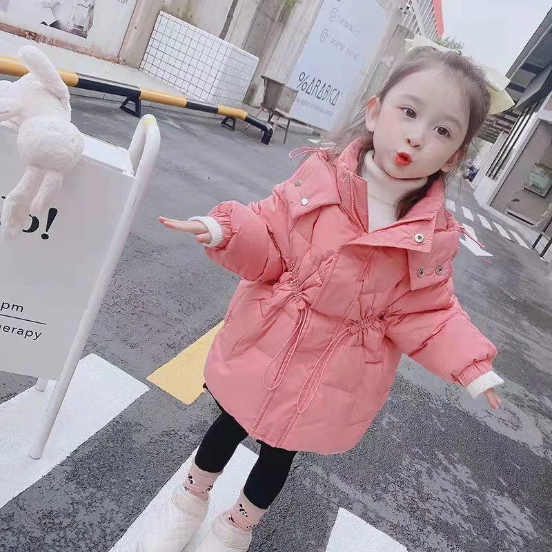 巴ʚ拉巴ʚ拉女童中长版羽绒服中小童2024冬季新款洋派儿童婴幼儿外