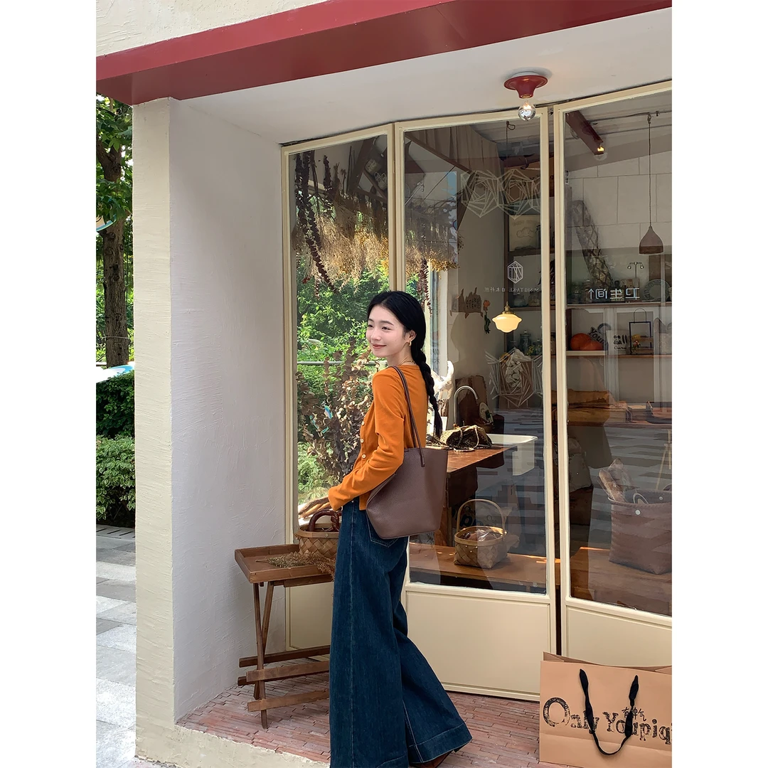 闭店青青甜味乔巴《都市步调》牛仔裤纯棉显瘦设计感复古秋冬高腰