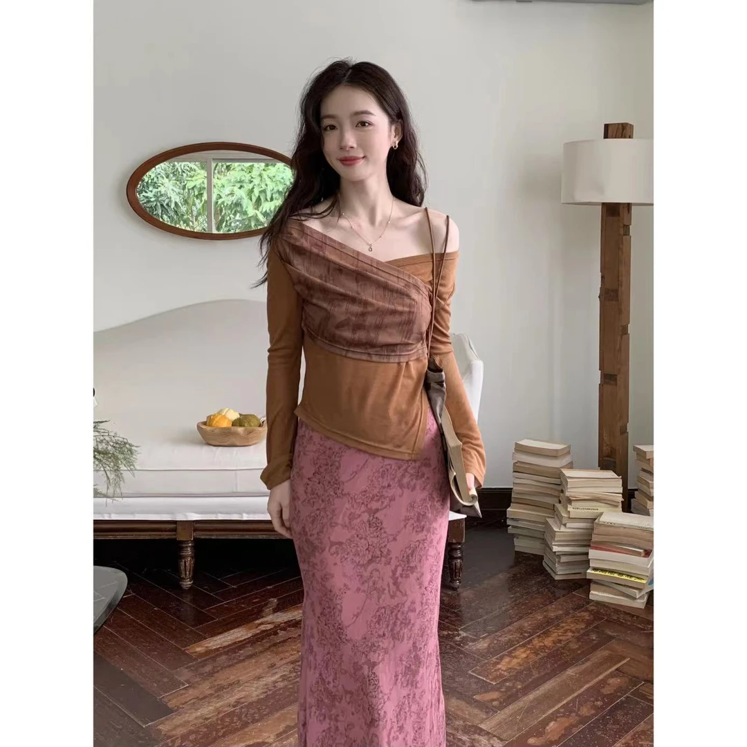 闭店青青甜味乔巴《曼城旧事》碎花显瘦气质上衣+半身裙长裙套装