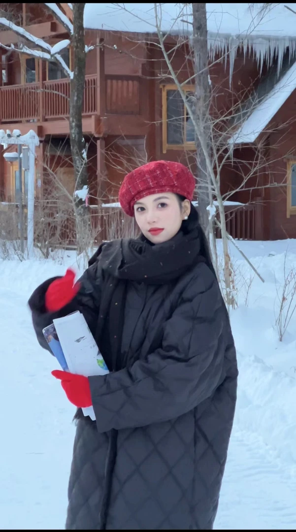 韩货-“菱格”长款羽绒服