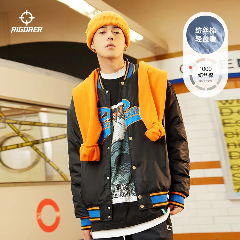 准者秋冬新款 运动休闲防风保暖棒球领夹克外套 Z122310908