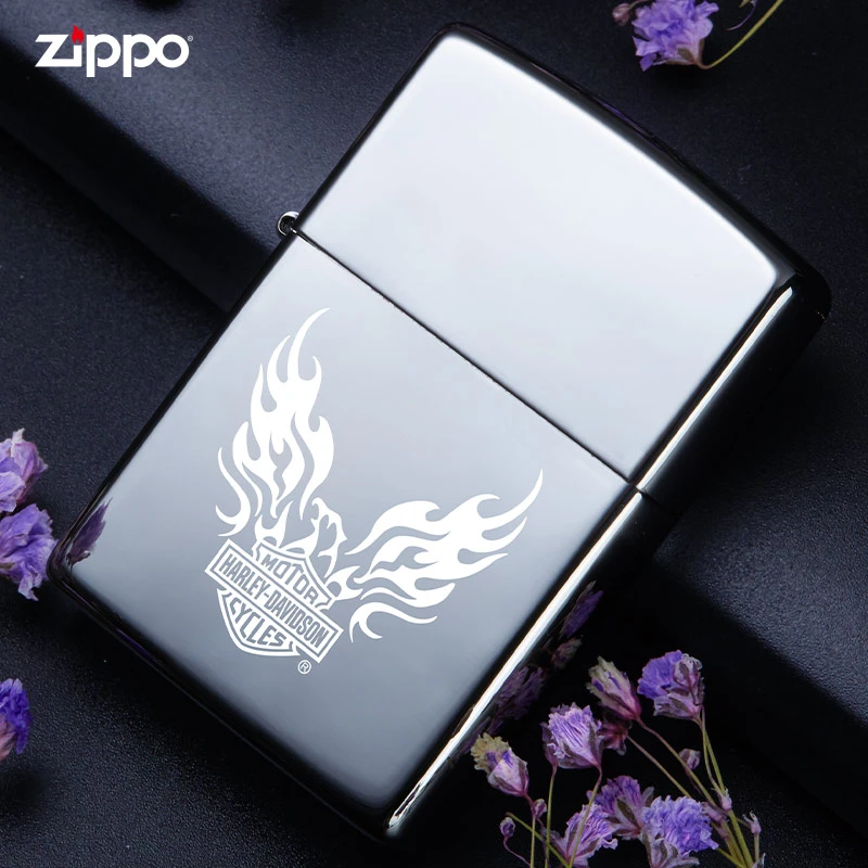 ZIPPO打火机【哈雷白冰】官方正品正版煤油防风打火机礼物DYH1X1