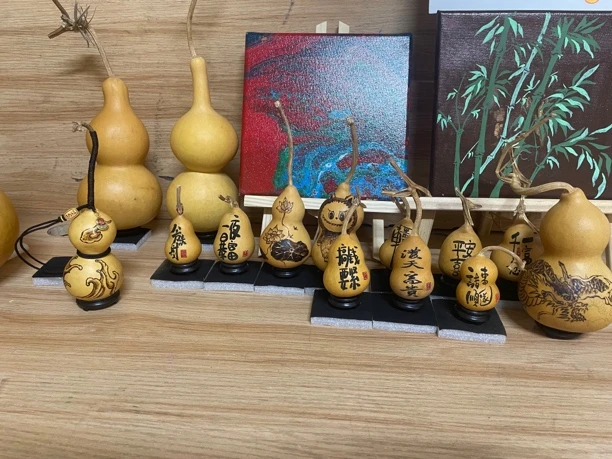 纯手工烫画葫芦可定制