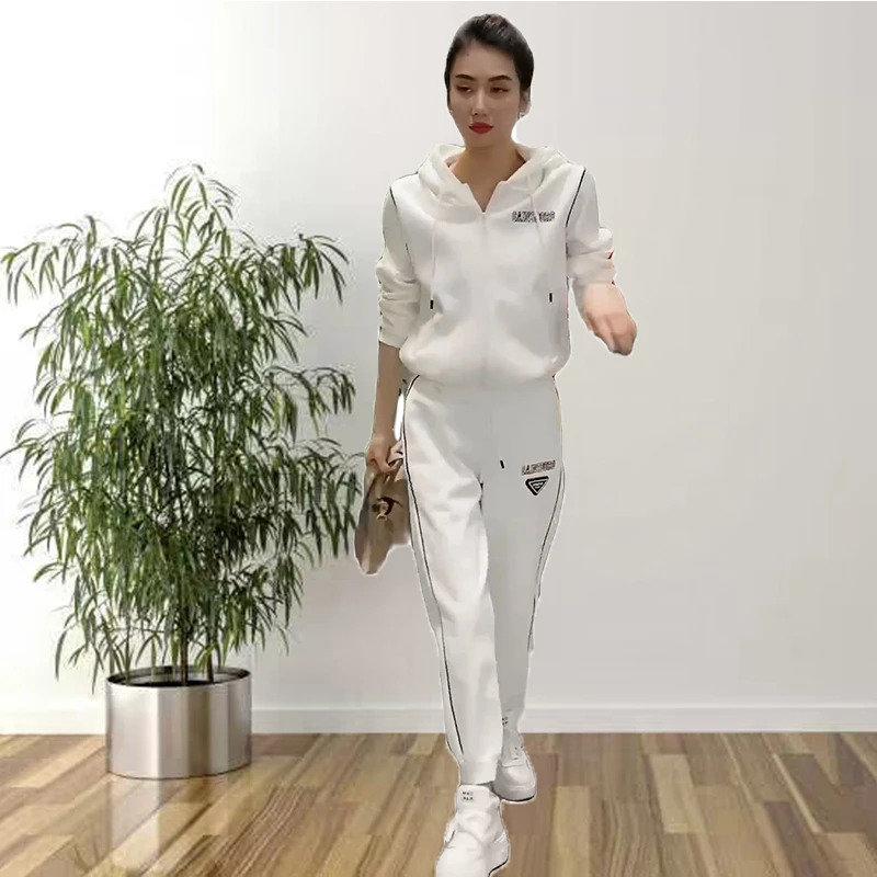 高档女士卫衣运动套装2025春秋新款气质显瘦减龄洋气时髦两件套