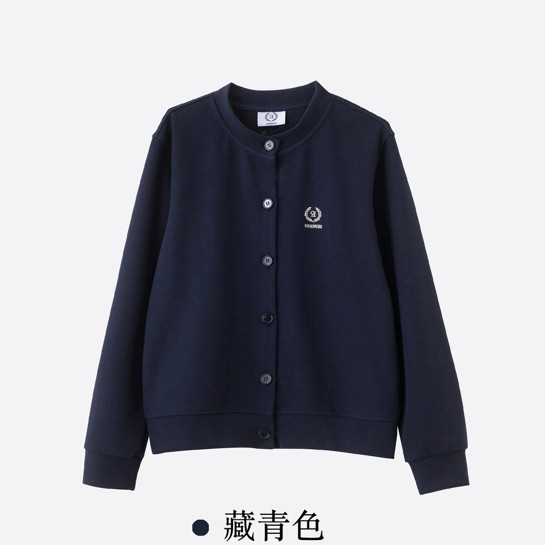 [高品质针织外套]24秋季新款运动风宽松时尚棉小个子上衣女-P8807