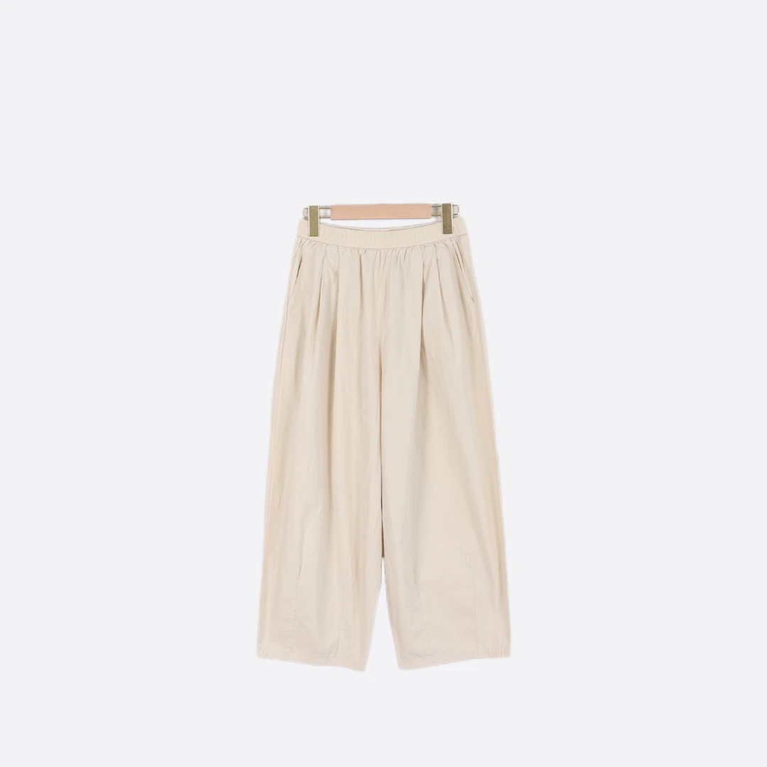 「呼吸气球裤」夏季百搭宽松显瘦裤纯色中高腰休闲裤-P2625