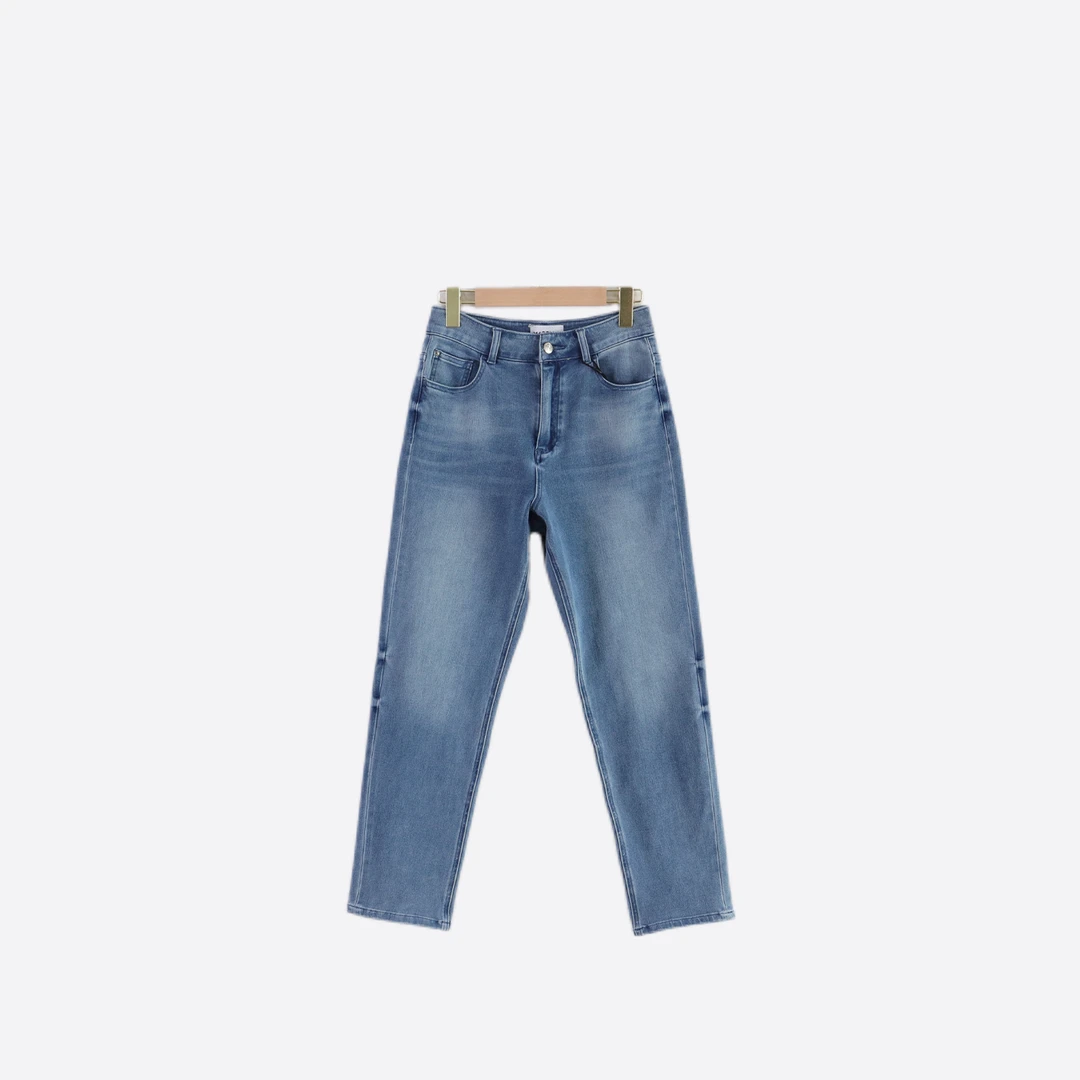 「意式牛仔」女士休闲时尚百搭高腰弹力老爹裤-P231012