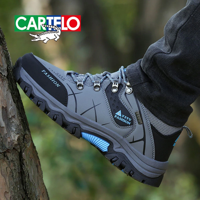 卡帝乐鳄鱼登山男鞋春款2024新款户外运动防水防滑工地工作劳保鞋