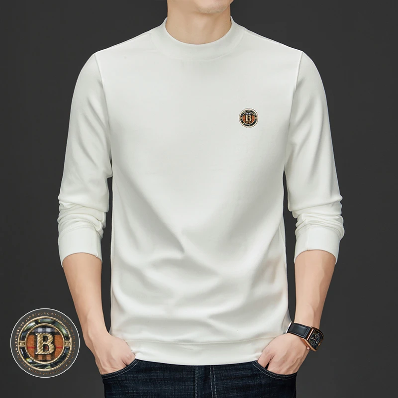 【专柜同款】2024秋冬新款男士高阳离子德绒柔软打底衫时尚百搭卫衣