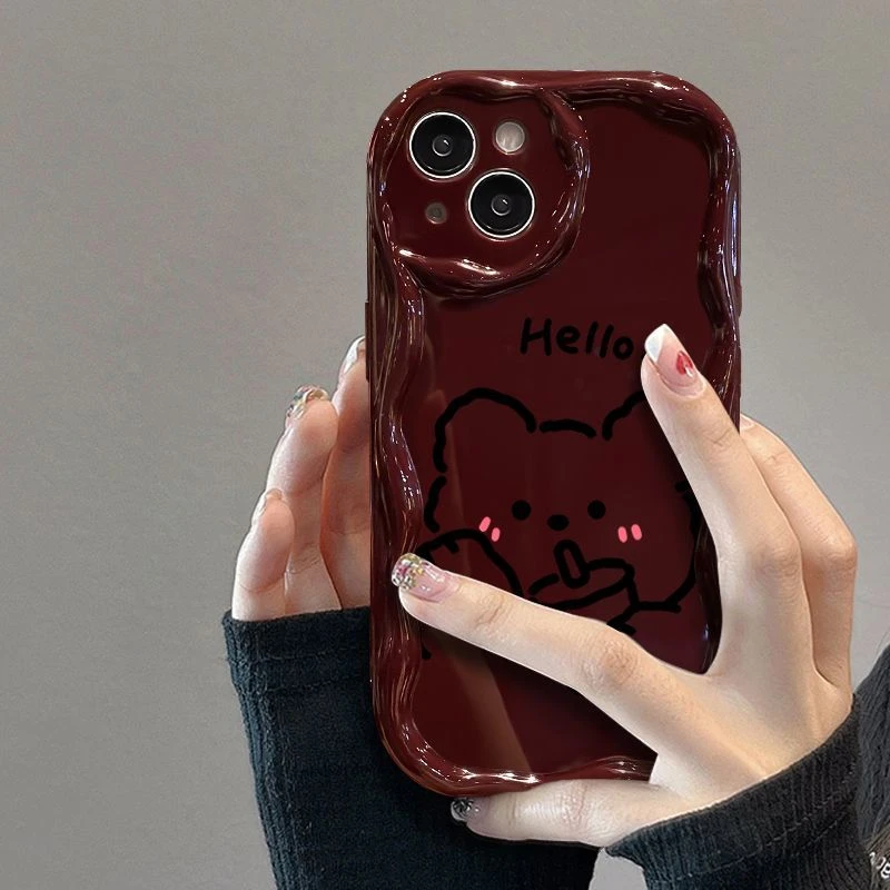 新款苹果iphone15软壳OPPO荣耀华为小米vivo奶油手机壳个性创意女