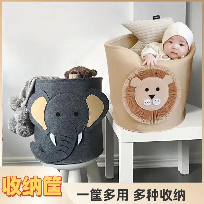 【福利品】收纳桶可爱储物筐实用好物儿童玩具家用脏衣篓防水水洗