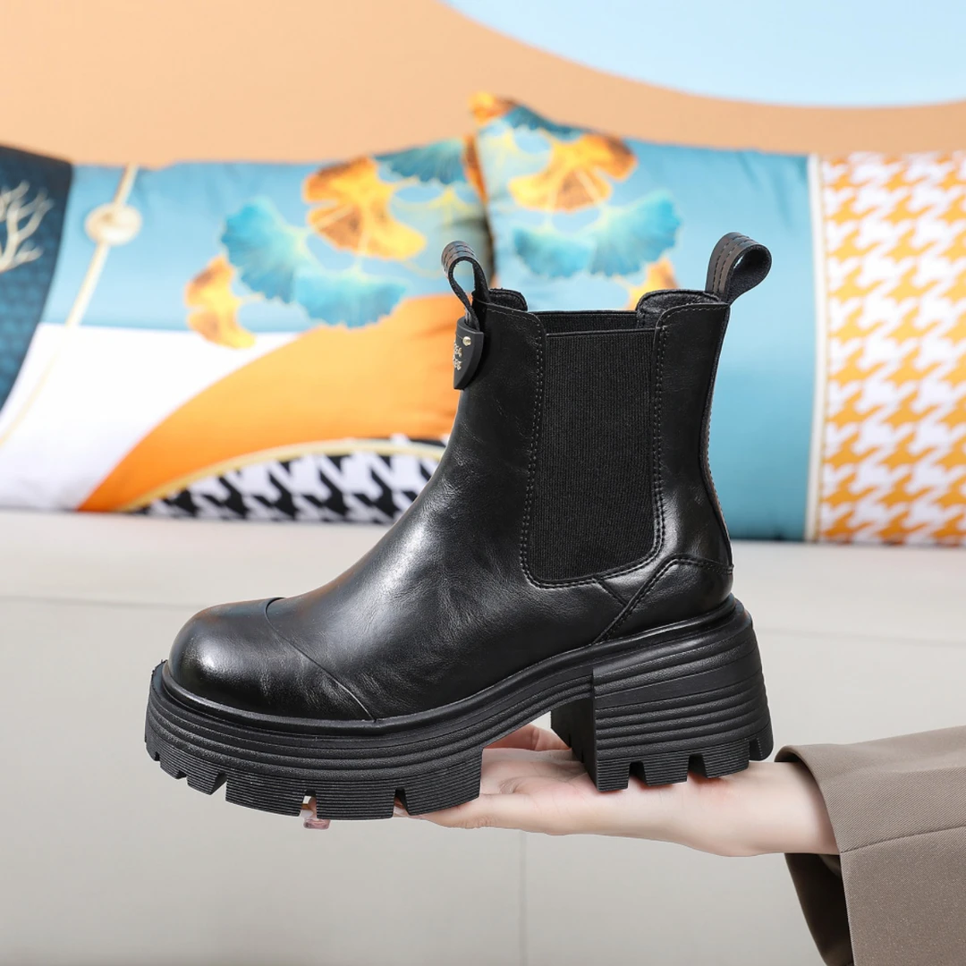 女鞋8201切尔西马丁靴 内里加绒而棉鞋