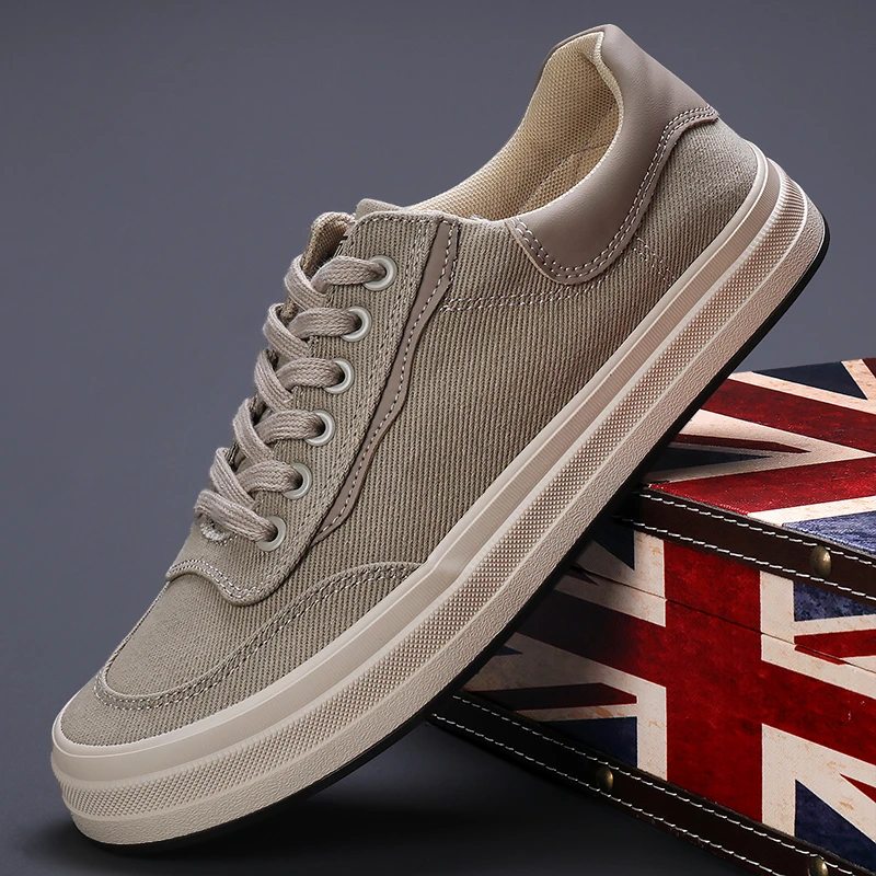2024秋季新款帆布鞋男士低帮板鞋潮流百搭休闲男鞋时尚潮鞋*24827
