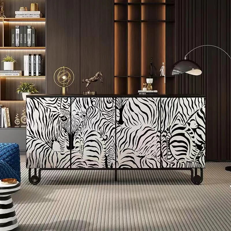 120*40*90意式现代餐边柜卧室电视柜法式奶油风玄关柜客厅家用