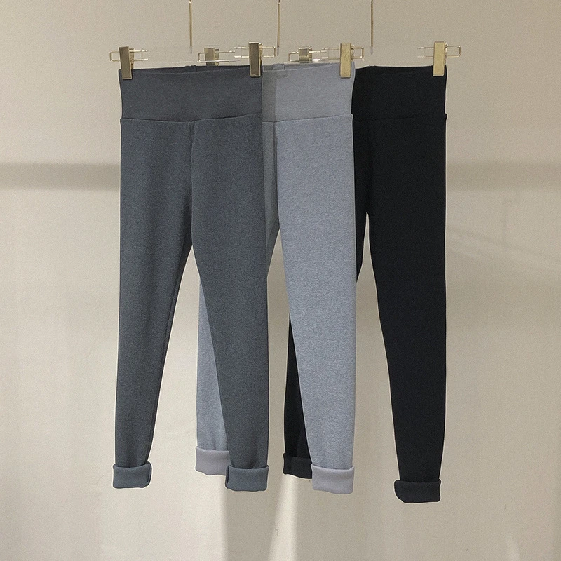 加绒加厚提臀显瘦打底裤女 高腰外穿紧身收腹显瘦长裤弹力修身潮