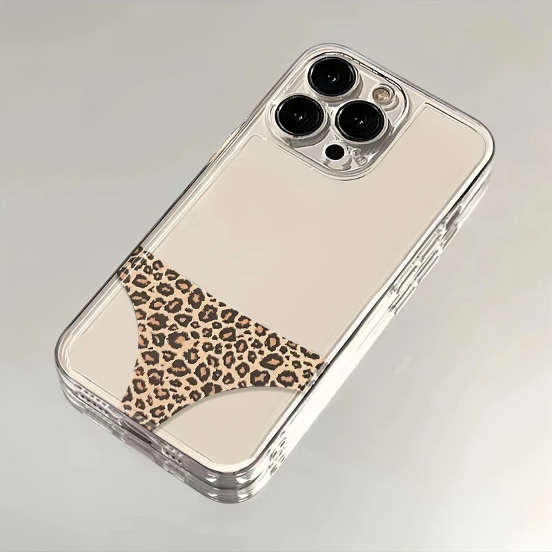 简约豹纹适用苹果华为iPhone15/14promax/13/12手机壳xs软太空壳