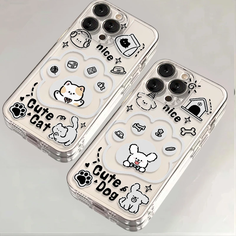 卡通修狗猫咪爪爪适用苹果华为iPhone15/14promax13手机壳x软太空