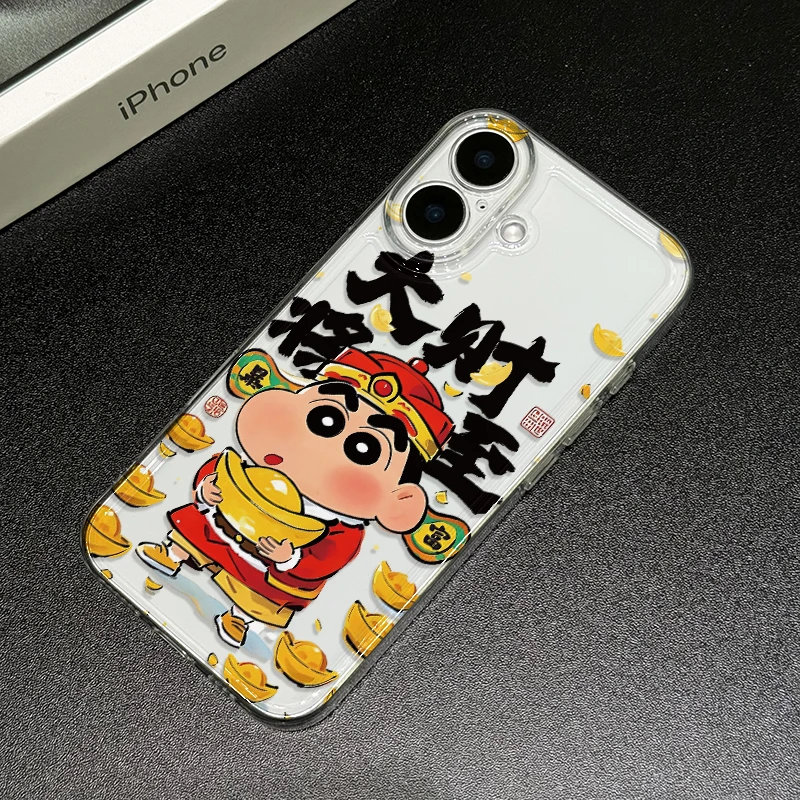 大财将至小新适用苹果iPhone15/16promax华为手机壳13/12/14太空