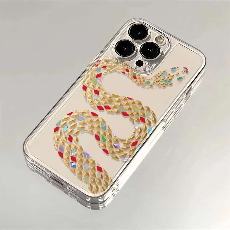 灵蛇献瑞适用苹果iPhone15/16promax华为高级手机壳13/12/14太空