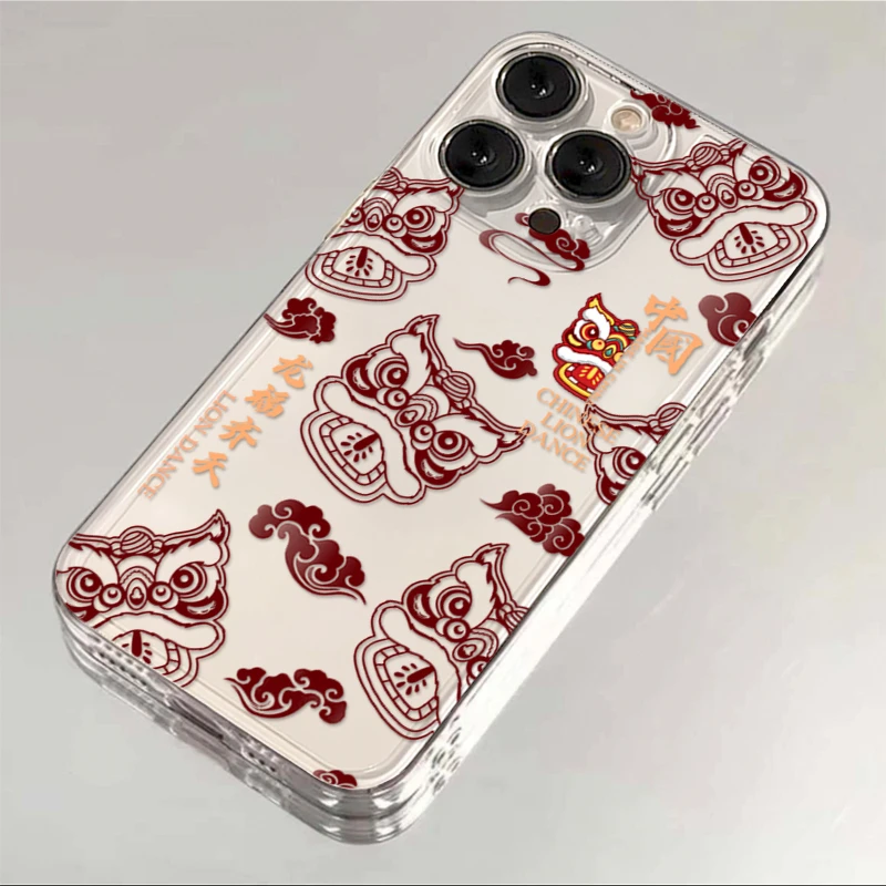 国风醒狮龙福齐天苹果华为iPhone15/14promax手机壳13太空12软11