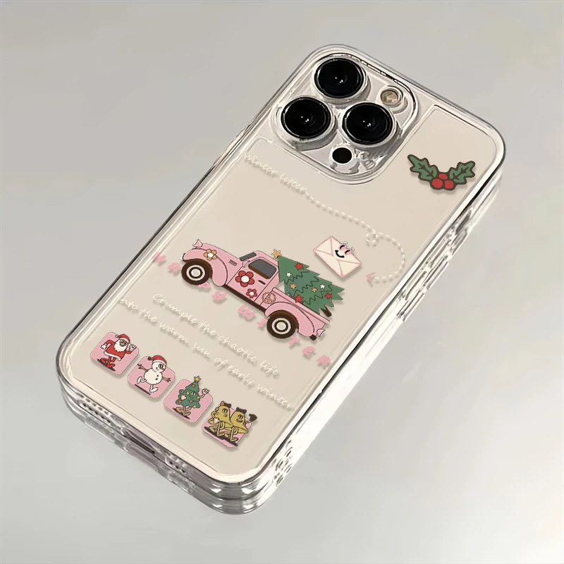 冬日快乐苹果小米华为iPhone15/14promax手机壳13/12/11太空软壳