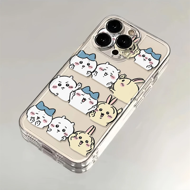 比耶chiikawa适用苹果华为iPhone15/14promax/13/12手机壳太空软